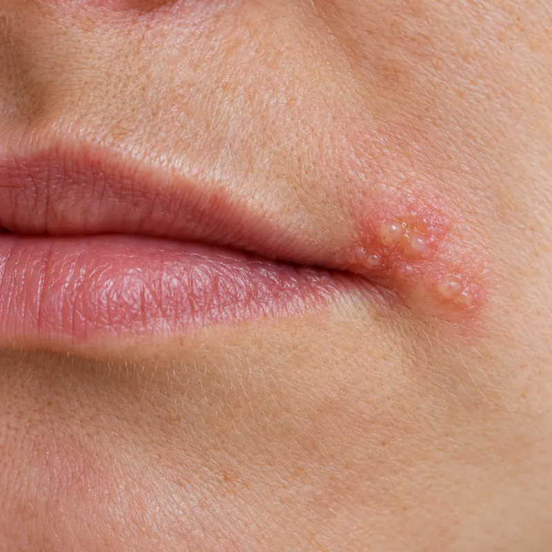 Illustration : Herpès labial